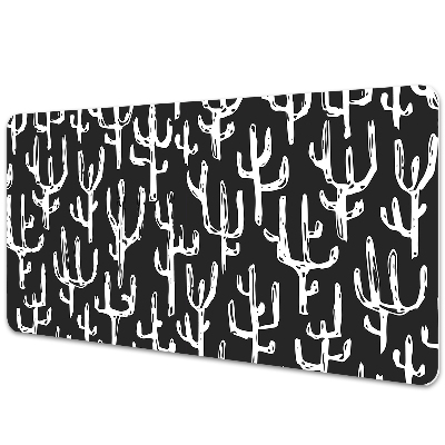 Tapete para secretária Cactos desenhados em branco