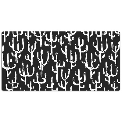 Tapete para secretária Cactos desenhados em branco