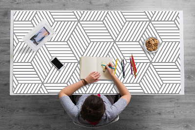 Base de secretária Cubos 3D cinza