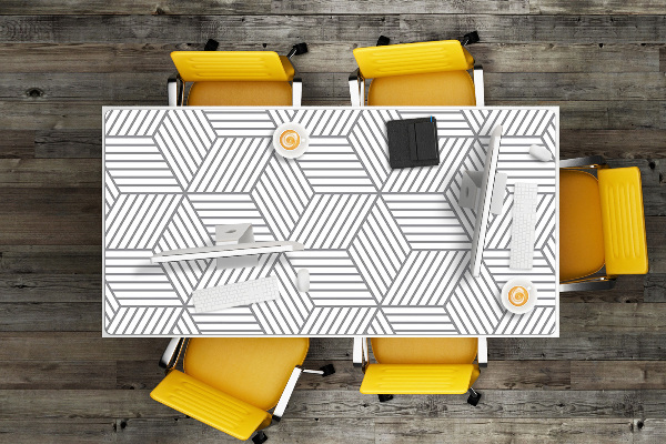 Base de secretária Cubos 3D cinza