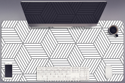 Base de secretária Cubos 3D cinza