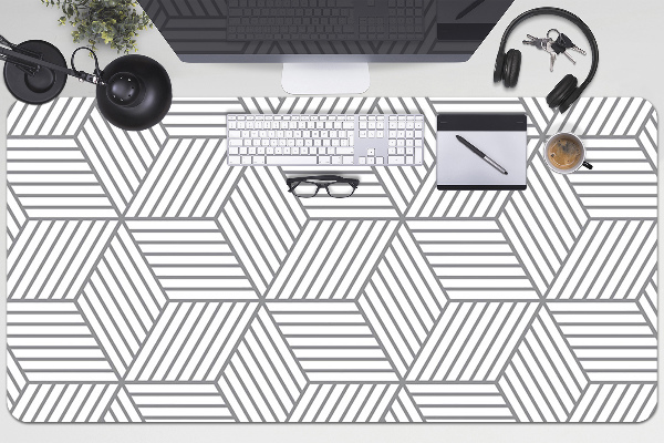 Base de secretária Cubos 3D cinza