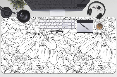 Base de secretária Flores esboçadas