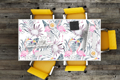 Tapete para secretária Flamingos