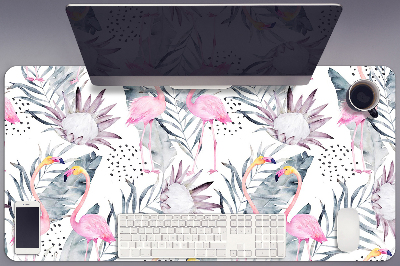Tapete para secretária Flamingos