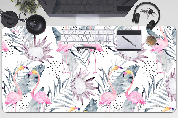 Tapete para secretária Flamingos