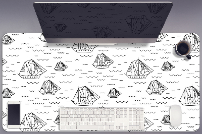 Base de secretária Veleiros no mar