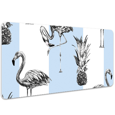 Tapete para secretária Flamingo e abacaxi