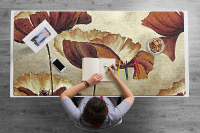 Base de secretária Pintando papoulas grandes