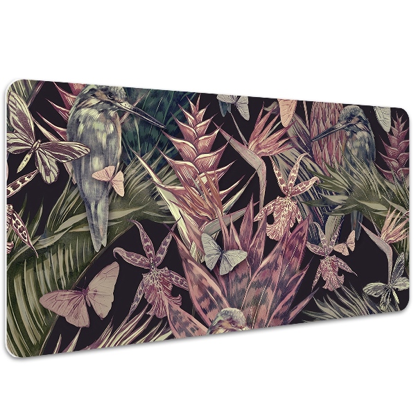 Tapete para secretária Beija-flor e borboletas