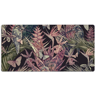 Tapete para secretária Beija-flor e borboletas