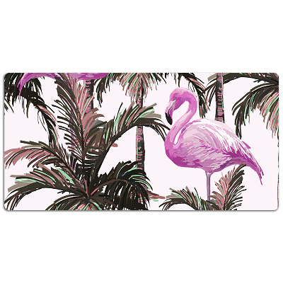 Tapete de secretária Flamingos nas palmeiras