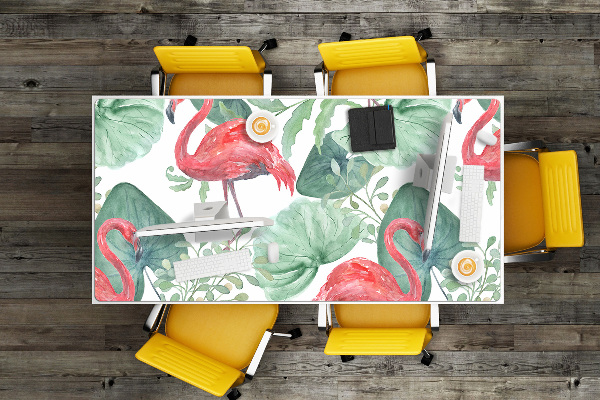 Tapete para secretária Flamingos exóticos