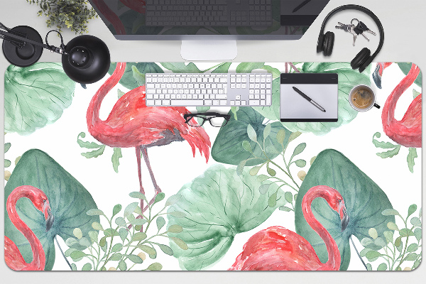 Tapete para secretária Flamingos exóticos