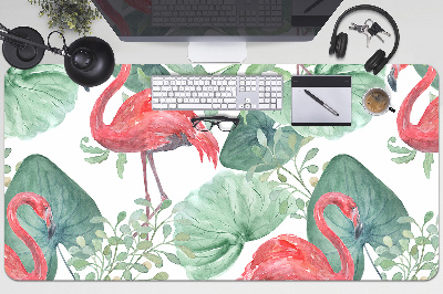 Tapete para secretária Flamingos exóticos