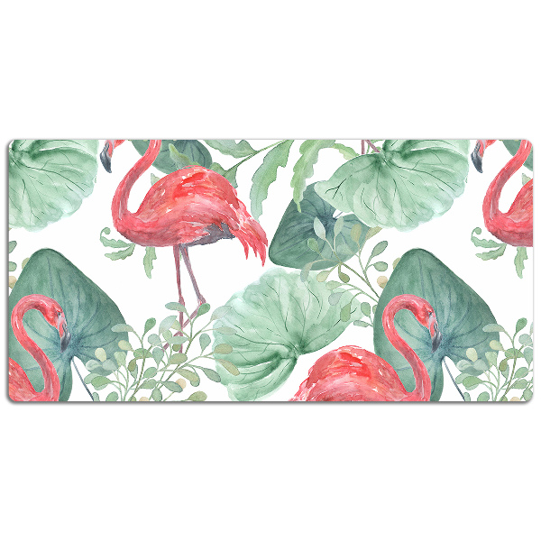 Tapete para secretária Flamingos exóticos