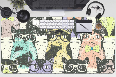 Tapete de secretária Gatos com óculos