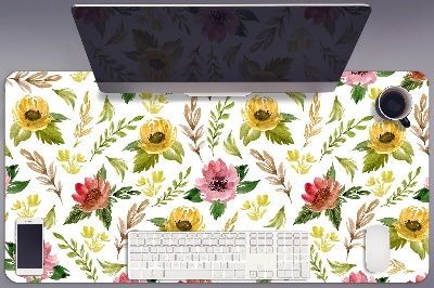 Tapete de secretária Flores em aquarela