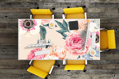 Base de secretária Flores em tons pastel