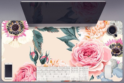 Base de secretária Flores em tons pastel