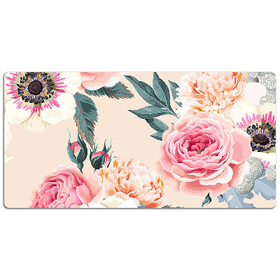 Base de secretária Flores em tons pastel