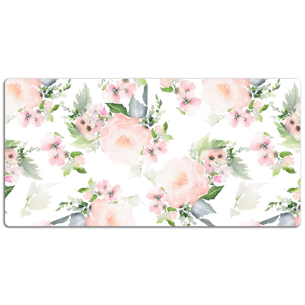 Tapete para secretária Flores em tons pastel
