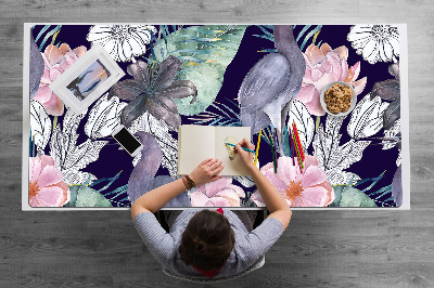 Base de secretária Pássaros em flores