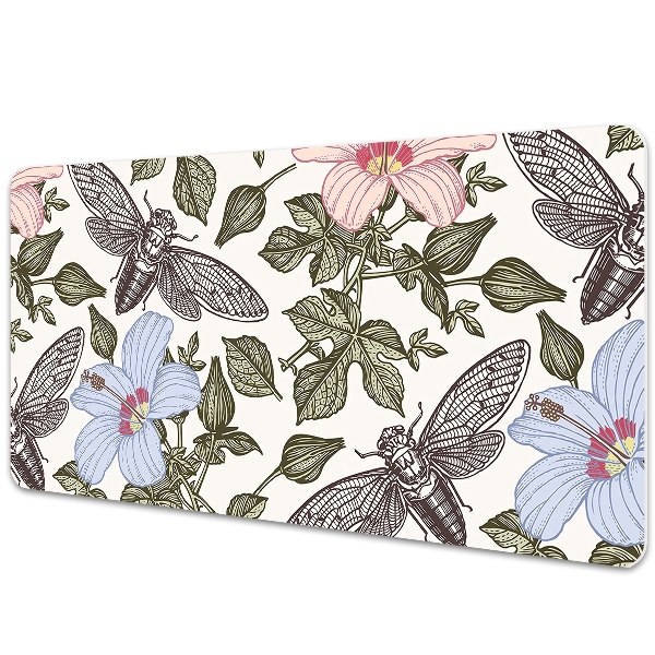 Tapete para secretária Borboletas entre flores