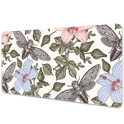 Tapete para secretária Borboletas entre flores