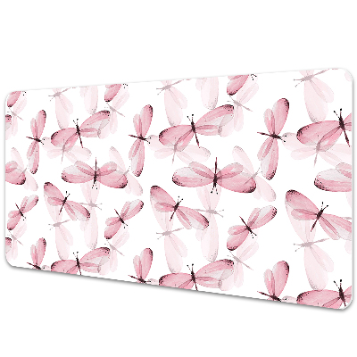 Tapete para secretária Libélulas cor de rosa