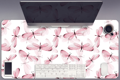 Tapete para secretária Libélulas cor de rosa