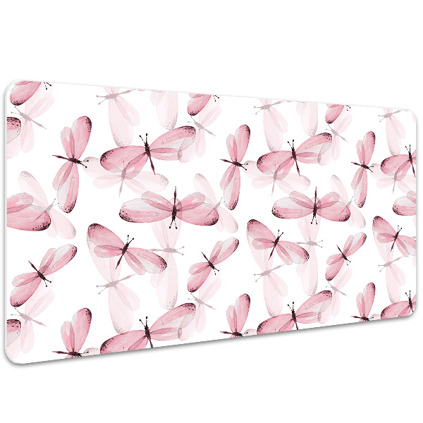 Tapete para secretária Libélulas cor de rosa