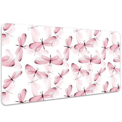 Tapete para secretária Libélulas cor de rosa