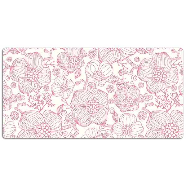 Base de secretária Contorno de flores