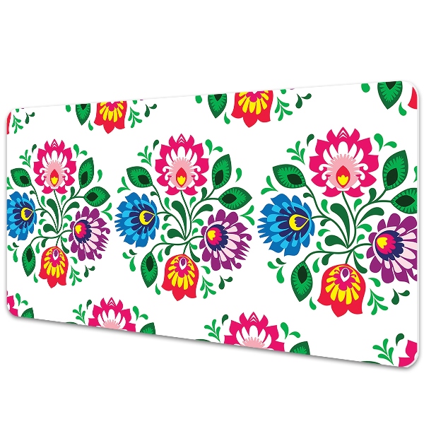 Tapete para secretária Flores estilo folk