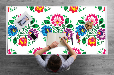 Tapete para secretária Flores estilo folk