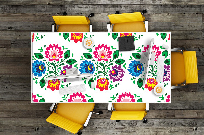 Tapete para secretária Flores estilo folk