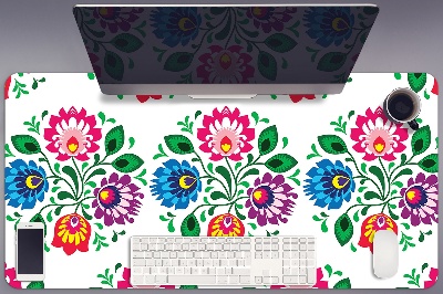 Tapete para secretária Flores estilo folk