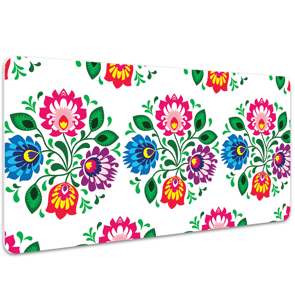 Tapete para secretária Flores estilo folk