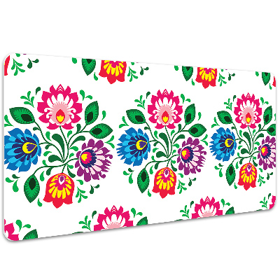 Tapete para secretária Flores estilo folk