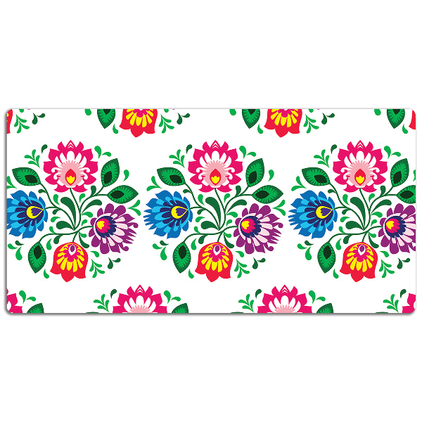 Tapete para secretária Flores estilo folk