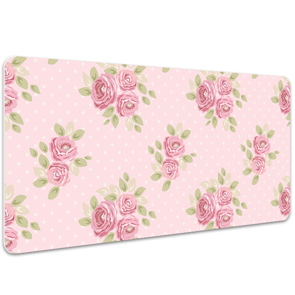 Tapete de secretária Buquê rosa