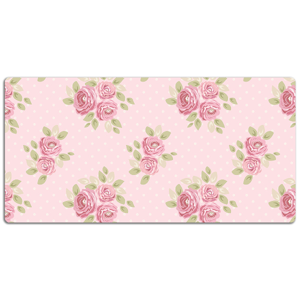 Tapete de secretária Buquê rosa