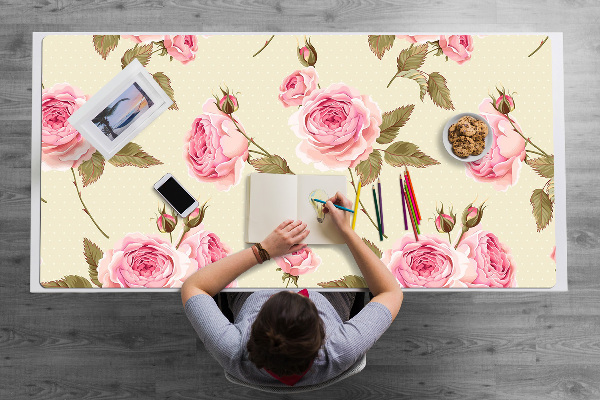 Tapete para secretária rosas inglesas