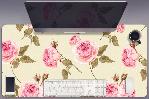 Tapete para secretária rosas inglesas