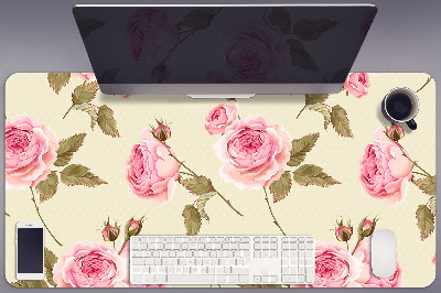 Tapete para secretária rosas inglesas