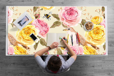Base de secretária Pássaros e Rosas