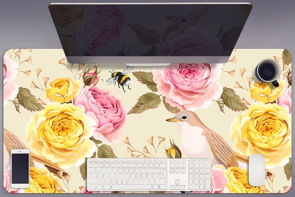 Base de secretária Pássaros e Rosas