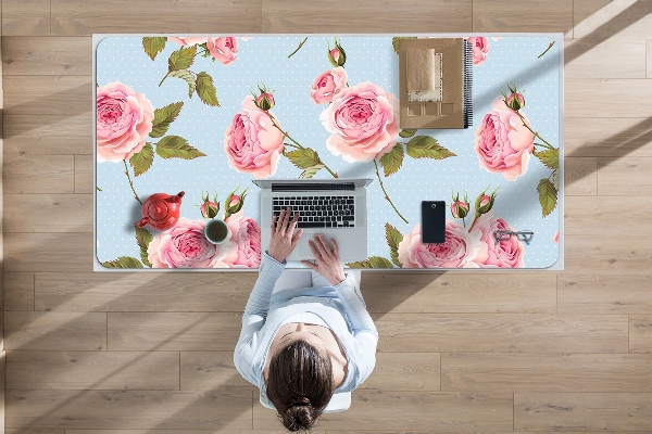 Base de secretária Rosas com folhas