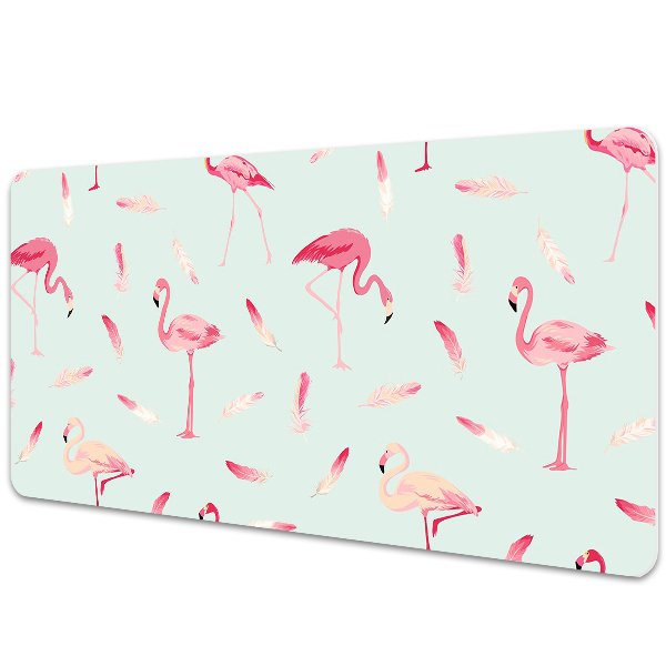 Base de secretária Flamingos e penas